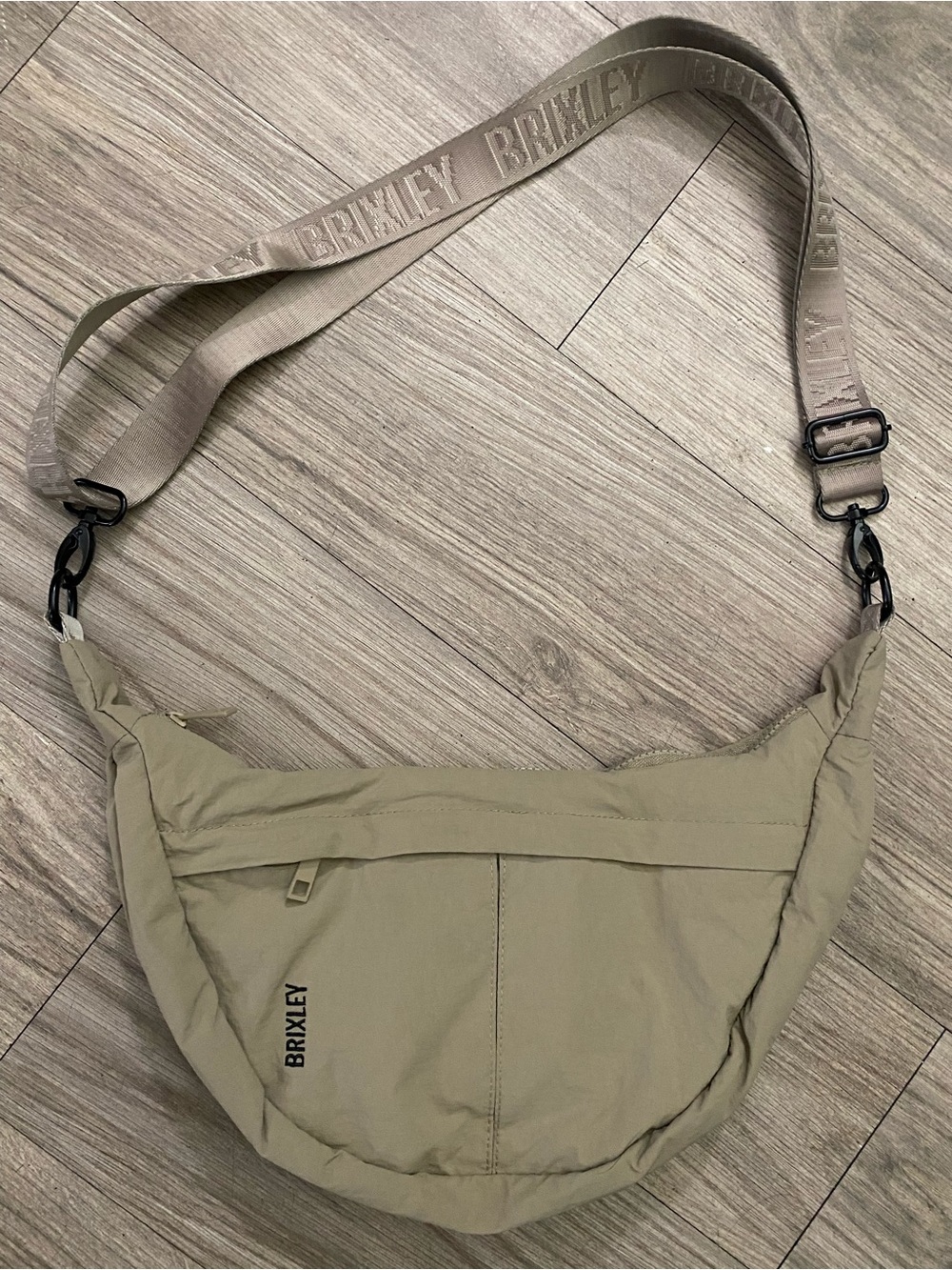 Brixley Sand Crescent Bag Sling Bag with Branded Strap - Picture 7 of 16
